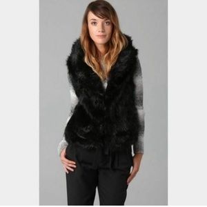 BB Dakota Jack Black Faux Fur Vest